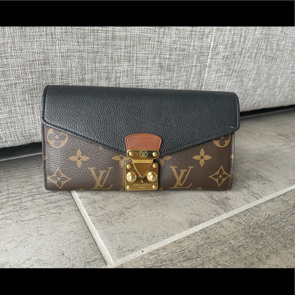 LV Monogram Pallas Wallet Black